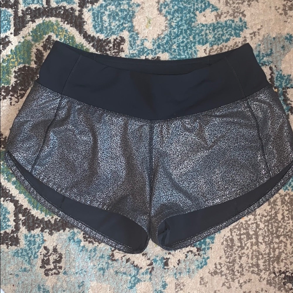 Foil grey lulu shorts